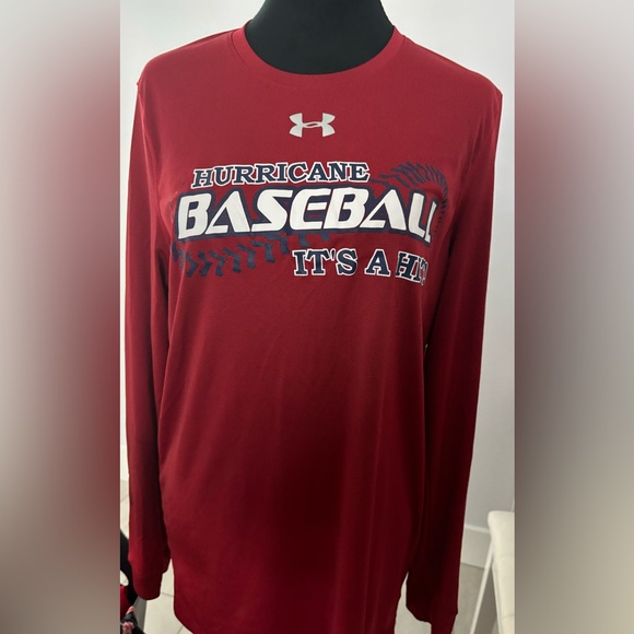 AV Dri-Fit Long Sleeve Tshirt - Hurricane Baseball#28 - Picture 1 of 4